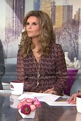 Maria’s printed v-neck dress on Today
