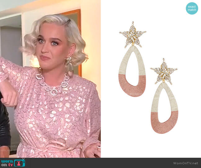 Maryjane Claverol Desideria Earrings worn by Katy Perry on American Idol