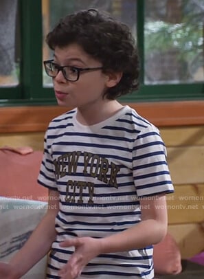 Matteo’s New York City striped tee on Bunkd