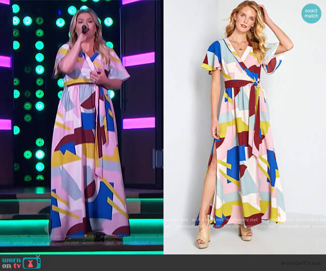 Modcloth Your Time to Shine Maxi Dress worn by Kelly Clarkson on The Kelly Clarkson Show