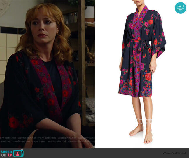 Natori Botanica Floral-Print Robe worn by Beth Boland (Christina Hendricks) on Good Girls