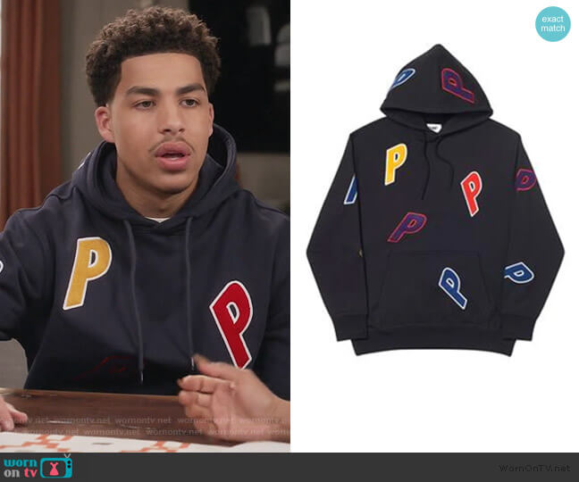 Palace Multiple P Hood Black worn by Andre Johnson Jr (Marcus Scribner) on Black-ish