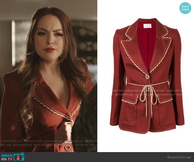 Peter Pilotto Single Breasted Blazer worn by Fallon Carrington (Elizabeth Gillies) on Dynasty