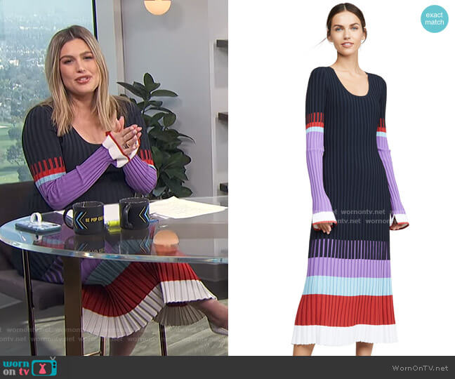 Prabal Gurung Scoop Neck Colorblock Dress worn by Carissa Loethen Culiner on E! News