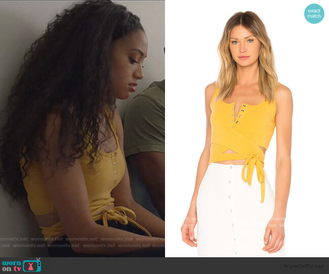 Privacy Please Orion Tank worn by Olivia Baker (Samantha Logan) on All American