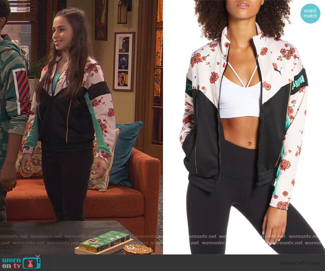 Puma x Sue Tsai XTG Floral Track Jacket worn by Tess O'Malley (Sky Katz) on Ravens Home