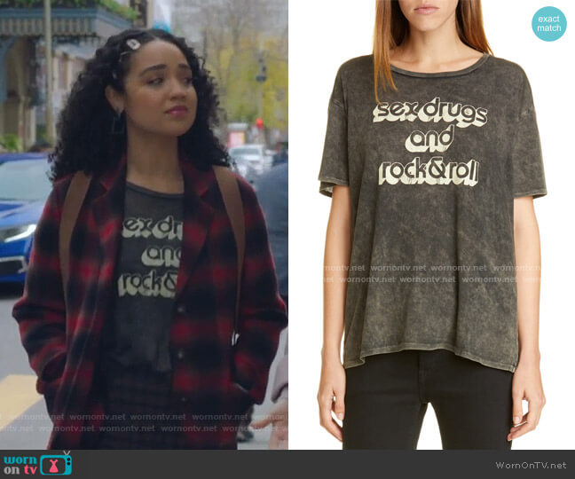 R13 Rock & Roll Boy Tee worn by Kat Edison (Aisha Dee) on The Bold Type