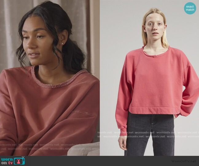 Rachel Comey Mingle Sweatshirt worn by Layla Keating (Greta Onieogou) on All American