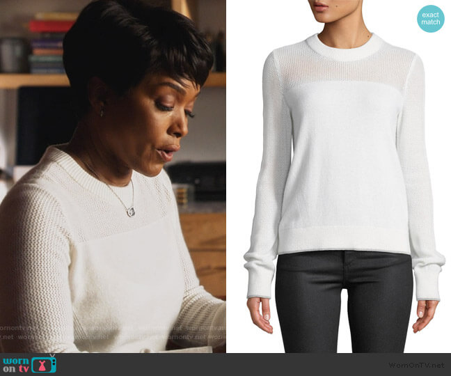 Rag and Bone Yorke Cashmere Sweater worn by Athena Grant (Angela Bassett) on 9-1-1