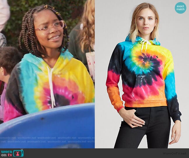 Ralph Lauren Shrunken Fit Tie-Dye Hoodie worn by Diane Johnson (Marsai Martin) on Black-ish