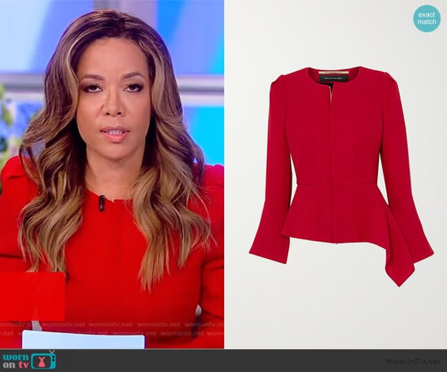 Roland Mouret Noto Assymetric Jacket worn by Sunny Hostin on The View