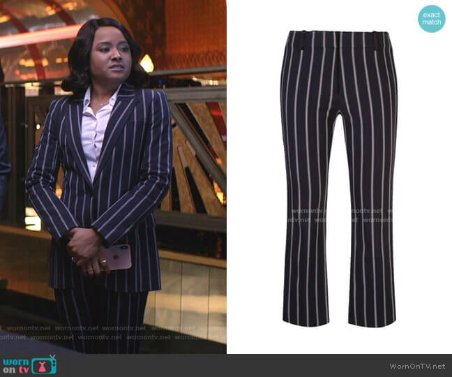 Derek Lam 10 Crosby Striped Crop Pants