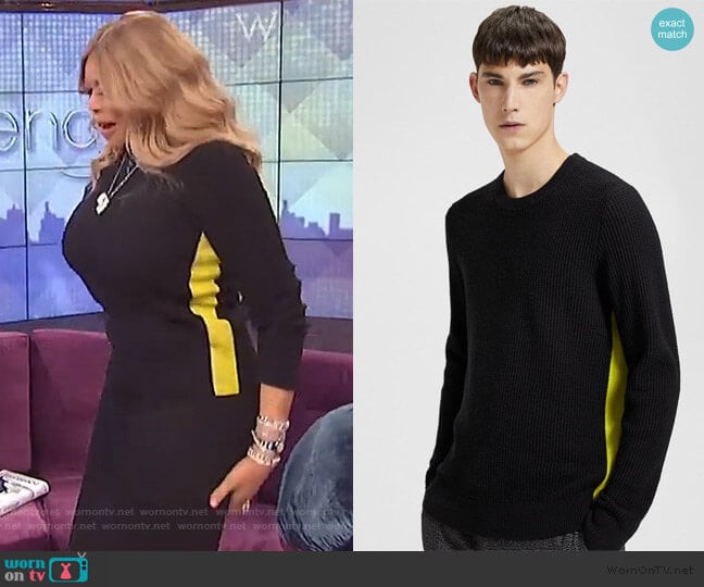 Theory Side Striped Sweater worn by Wendy Williams on The Wendy Williams Show