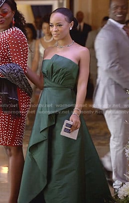 Tiana’s green strapless gown on Empire