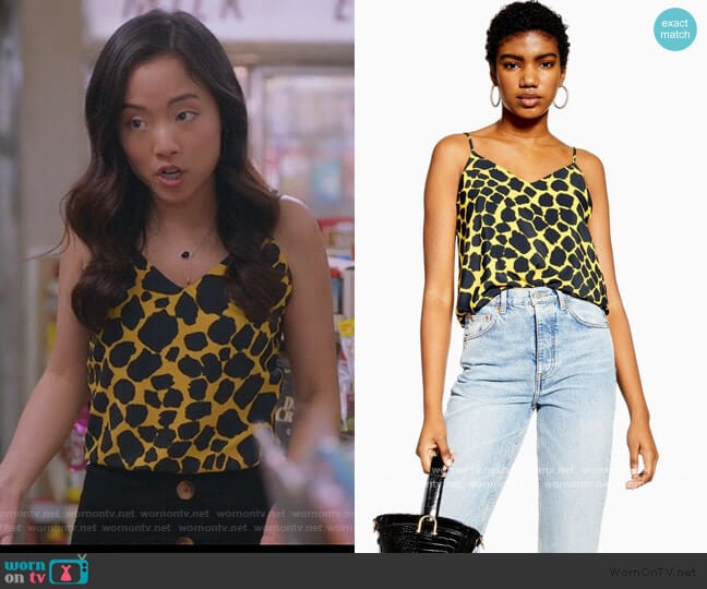 Topshop Giraffe Cami worn by Janet (Andrea Bang) on Kims Convenience