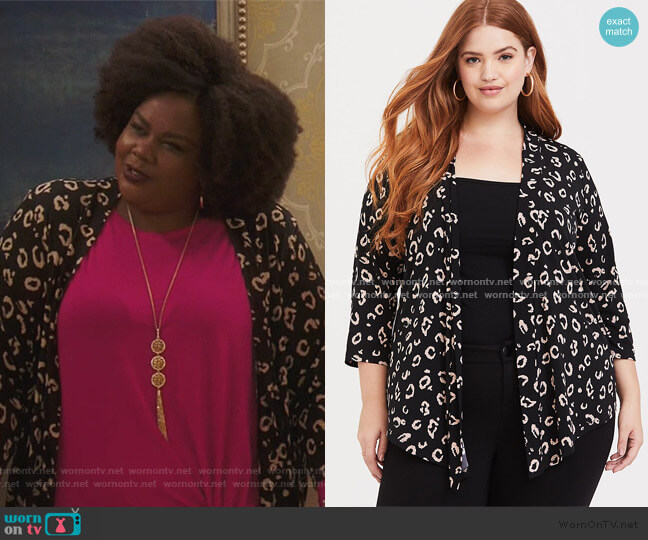 Torrid Black Leopard Studio Cardigan