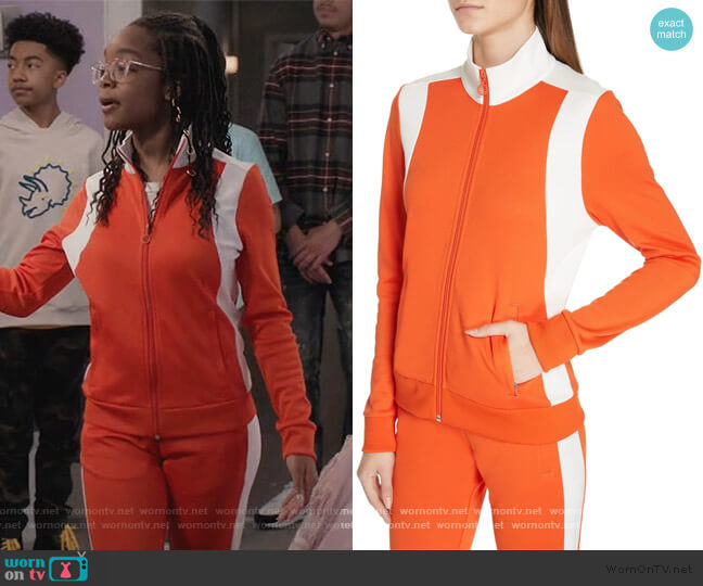 Tory Sport Colorblock Track Jacket worn by Diane Johnson (Marsai Martin) on Black-ish
