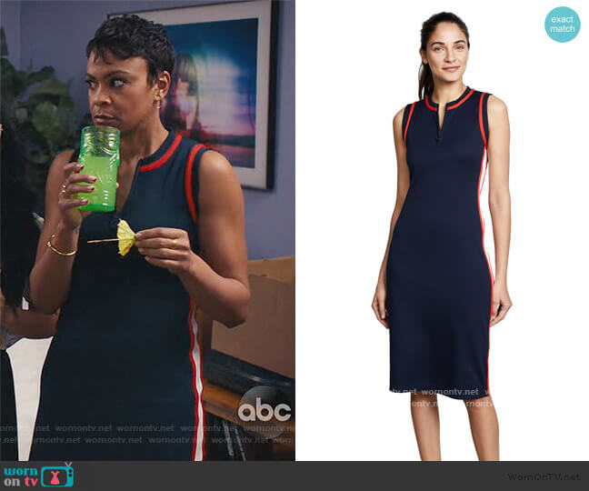 Tory Sport Sleeveless Track Dress worn by Angela (Carly Hughes
) on American Housewife