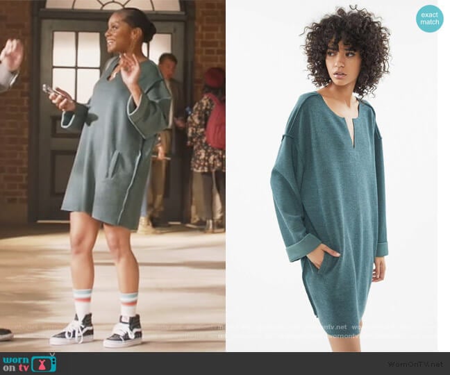 Urban Outfitters Jax Ribbed Notch Mini Dress