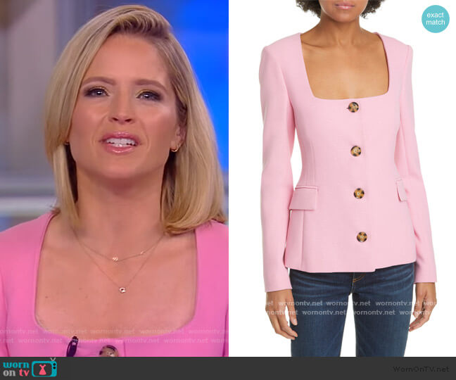 Veronica Beard Ria Square Neck Jacket worn by Sara Haines on The View