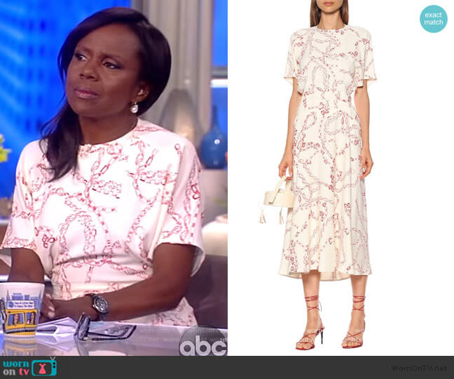 Victoria Beckham Printed cady midi dress