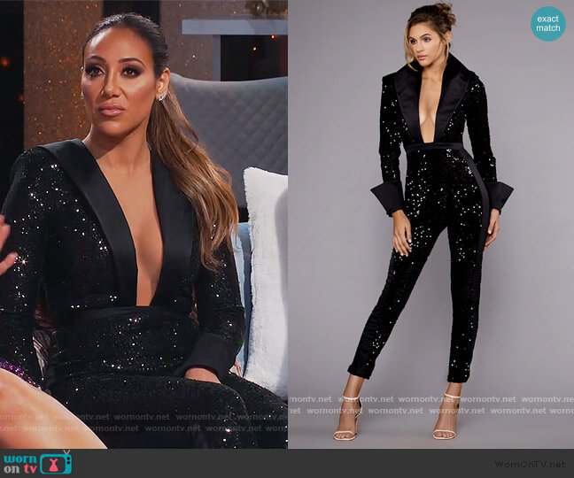 Walter Collection Kingston Jumpsuit worn by Melissa Gorga on The Real Housewives of New Jersey