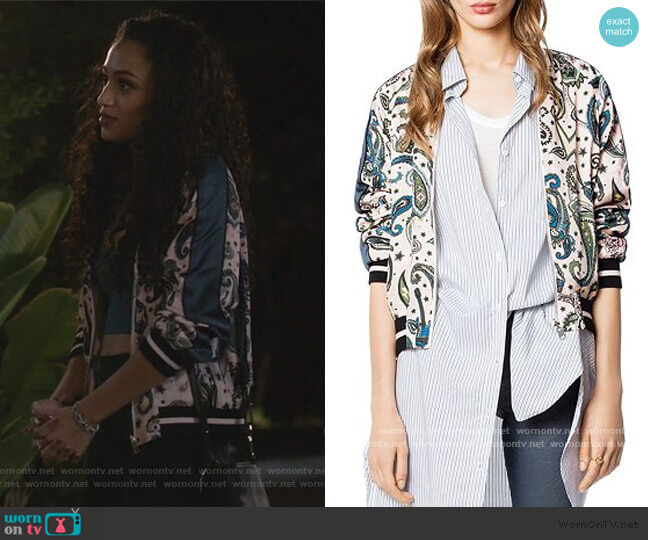 Zadig & Voltaire Billie Reversible Paisley Jacket worn by Olivia Baker (Samantha Logan) on All American