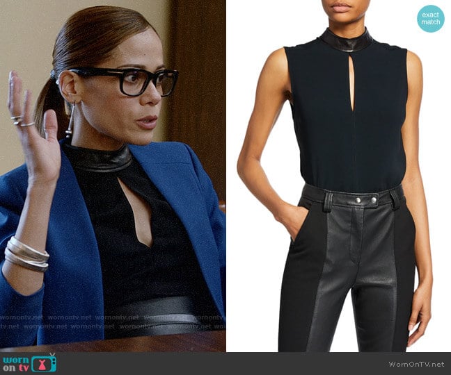 A.L.C. Dallas Top worn by Amanda Doherty (Victoria Cartagena) on Almost Family
