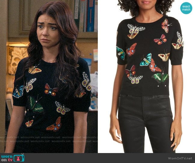 Alice + Olivia Ciara Sweater worn by Haley Dunphy (Sarah Hyland) on Modern Family