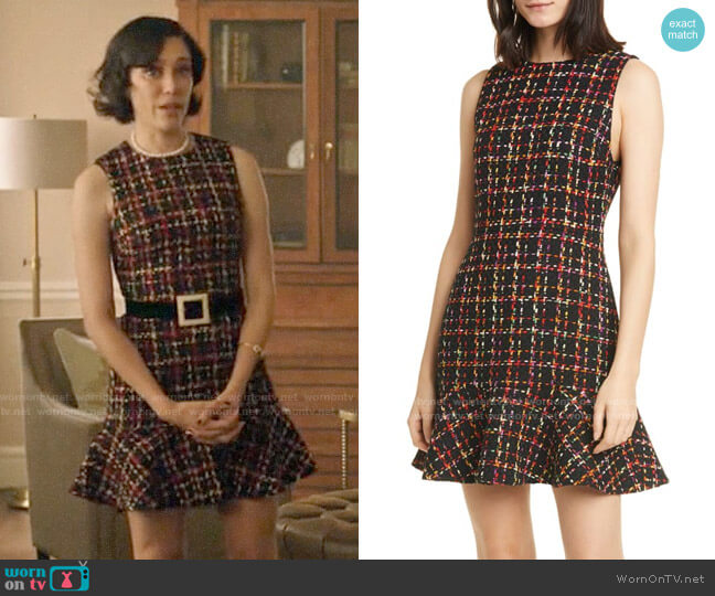 Alice + Olivia Sonny Tweed Dress worn by Hermione Lodge (Marisol Nichols) on Riverdale