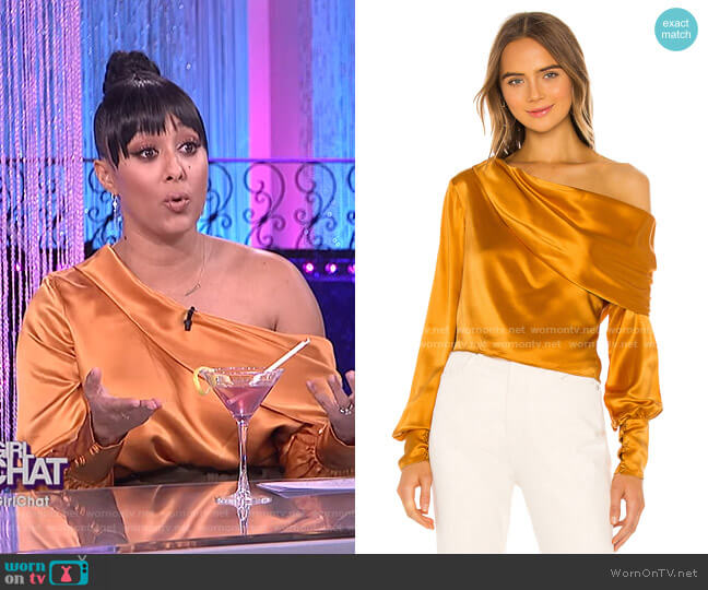 Alix NYC Catherine Blouse worn by Tamera Mowry on The Real