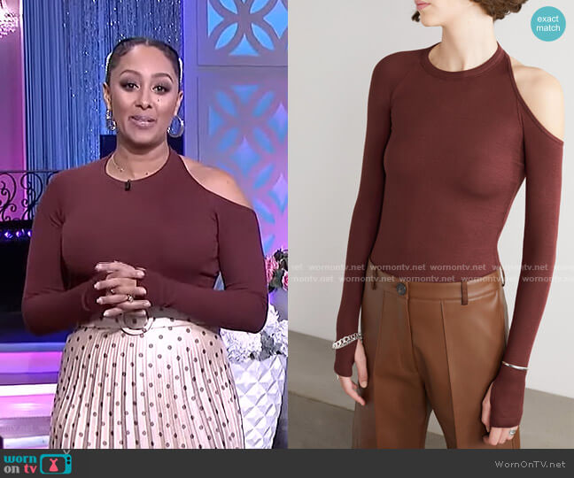 Alix NYC Eaton Bodysuit worn by Tamera Mowry on The Real