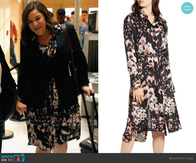 All Saints Anya Dress worn by Sara Castillo (Lindsay Mendez) on All Rise