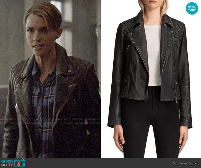 All Saints Cargo Leather Biker Jacket worn by Kate Kane (Ruby Rose) on Batwoman