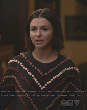 Amilia’s pom pom trim sweater on Greys Anatomy