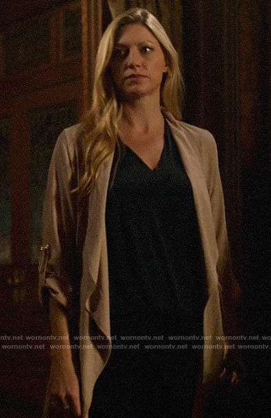 Ava’s draped front jacket on Legends of Tomorrow