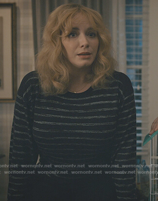 Beth’s navy stripe sweater on Good Girls