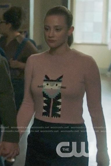 Betty’s sequin cat sweater on Riverdale
