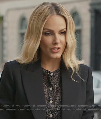 Laura’s floral blouse and blazer on All American