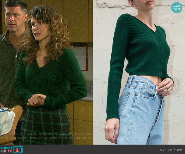 Brandy Melville Shannon Sweater worn by Sarah Horton (Linsey Godfrey) on Days of our Lives