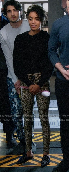 Charlie’s leopard print leggings on Legends of Tomorrow