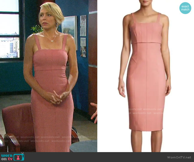Cinq a Sept Dakota Dress in Rose worn by Nicole Walker (Arianne Zucker) on Days of our Lives