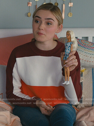 Taylor’s colorblocked cropped sweater on American Housewife