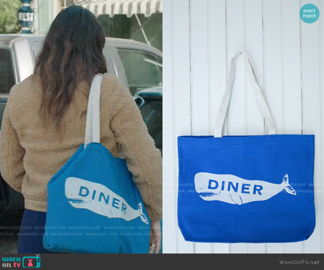 Diner NYC Diner Whale Tote worn by Rio (Lake Bell) on Bless This Mess