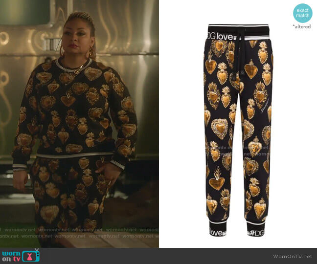Dolce & Gabbana Sacred Heart Print Trousers