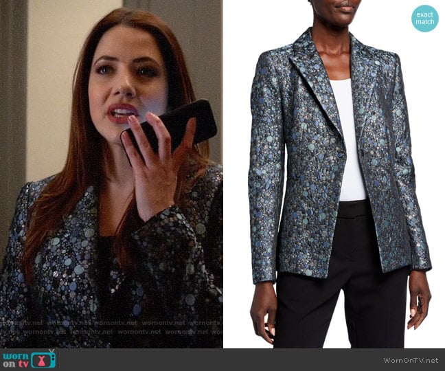 Elie Tahari Limani Jacket in Amalfi Multi worn by Andrea Rojas (Julie Gonzalo) on Supergirl