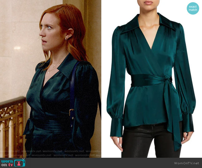 Elie Tahari Shay Blouse worn by Julia Bechley (Brittany Snow) on Almost Family