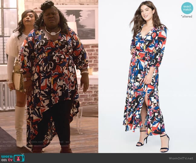 Eloquii Floral Wrap Dress worn by Becky (Gabourey Sidibe) on Empire