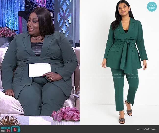 Eloquii Regular Fit Kady Pant worn by Loni Love on The Real