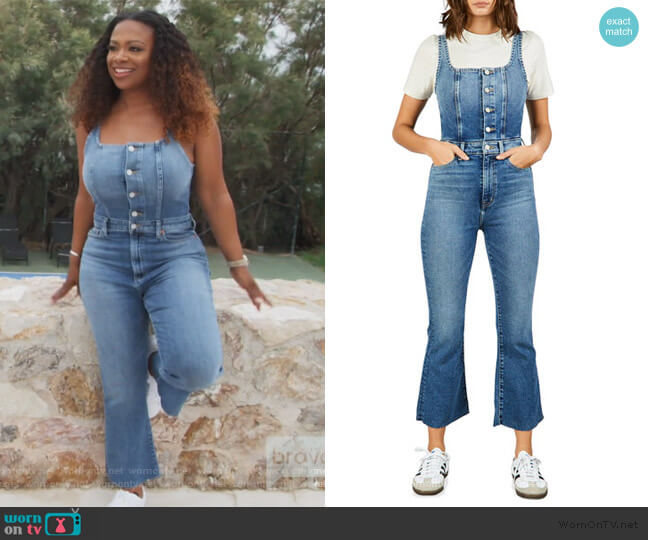 Etica Ivy Denim Overalls worn by Kandi Burruss on The Real Housewives of Atlanta